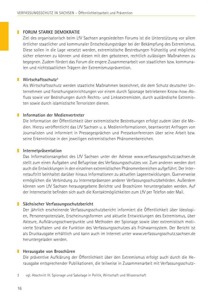 Seite 16 des Verfassungsschutzbericht 2022 Sachsen