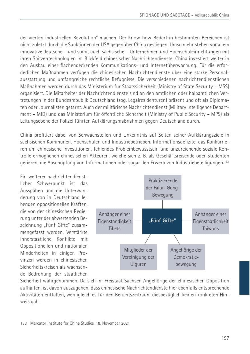 Seite 197 des Verfassungsschutzbericht 2022 Sachsen