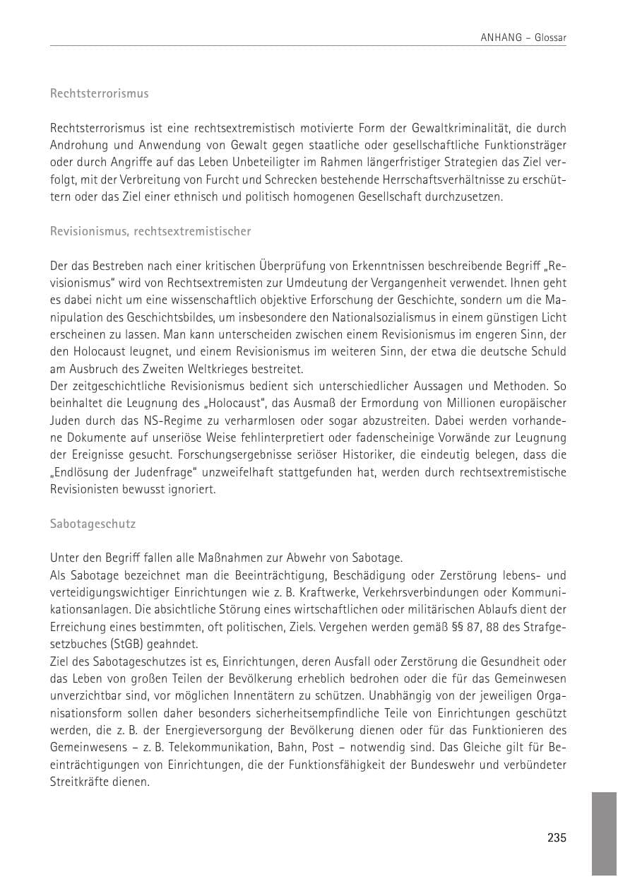 Seite 235 des Verfassungsschutzbericht 2022 Sachsen