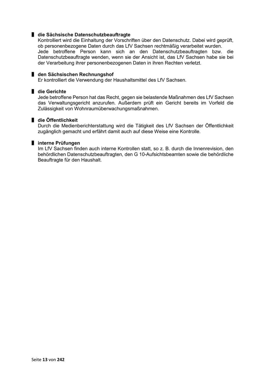 Seite 13 des Verfassungsschutzbericht 2023 Sachsen