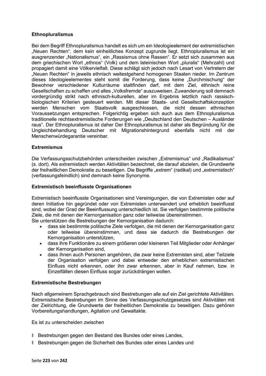 Seite 223 des Verfassungsschutzbericht 2023 Sachsen