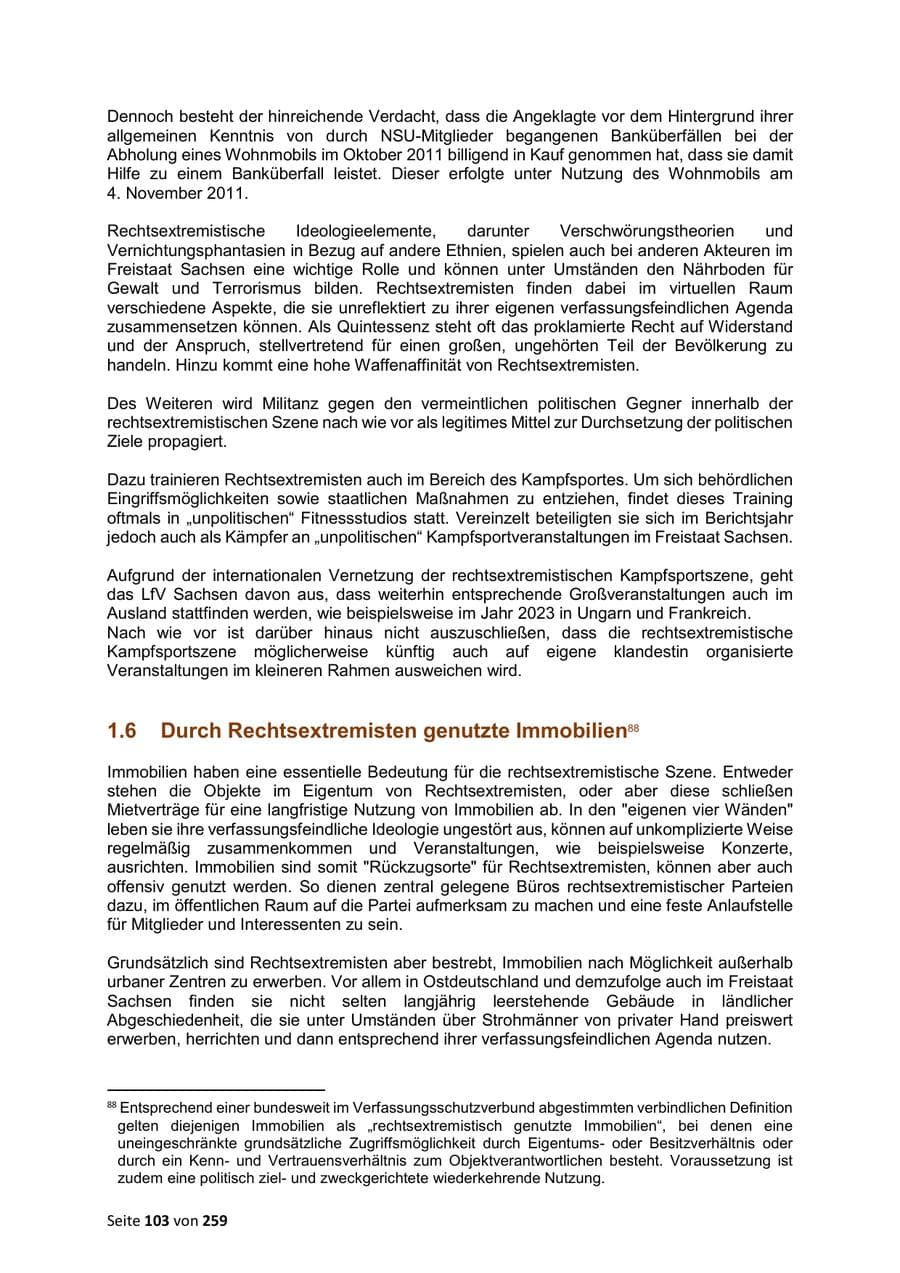 Seite 103 des Verfassungsschutzbericht 2024 Sachsen