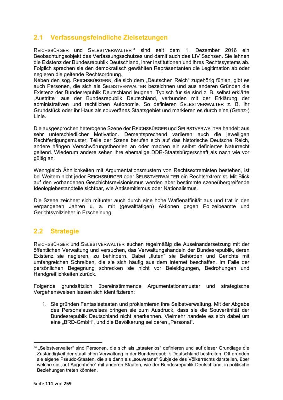 Seite 111 des Verfassungsschutzbericht 2024 Sachsen