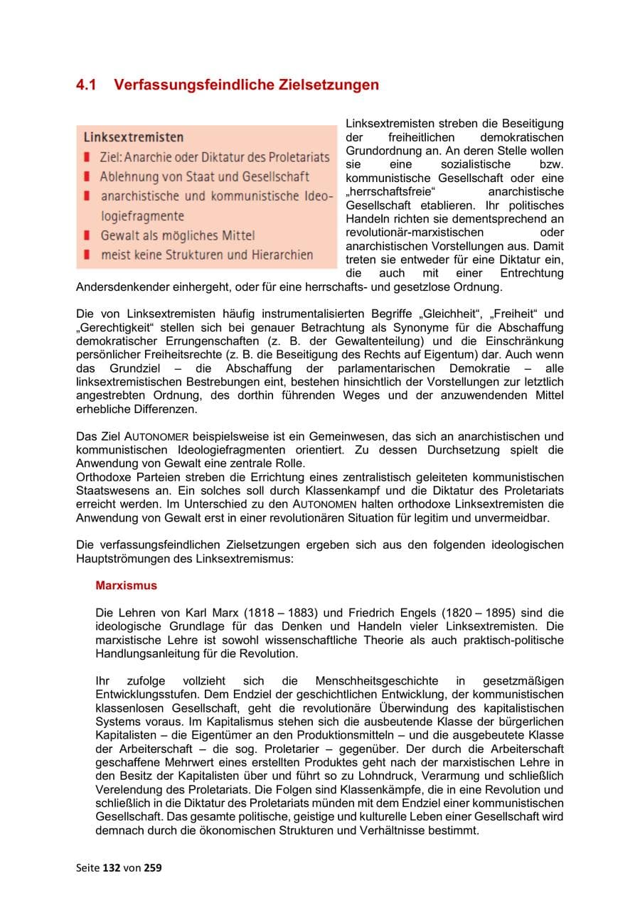 Seite 132 des Verfassungsschutzbericht 2024 Sachsen