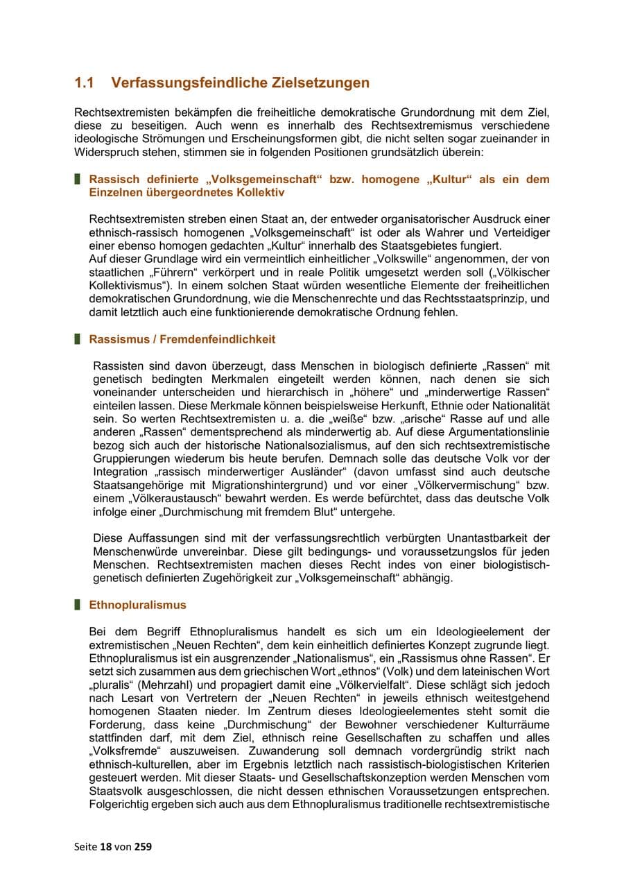 Seite 18 des Verfassungsschutzbericht 2024 Sachsen