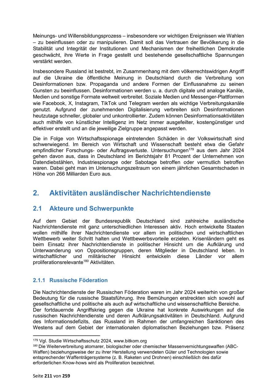 Seite 211 des Verfassungsschutzbericht 2024 Sachsen
