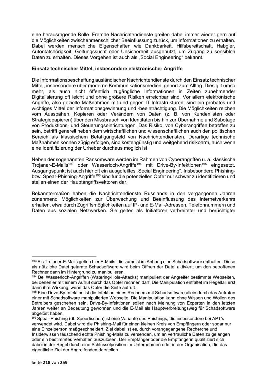 Seite 218 des Verfassungsschutzbericht 2024 Sachsen