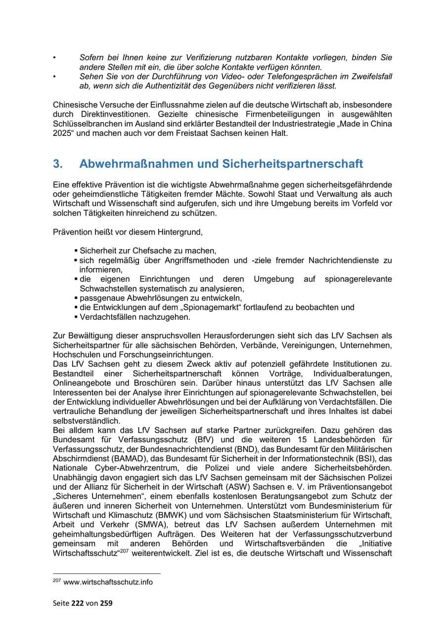 Seite 222 des Verfassungsschutzbericht 2024 Sachsen