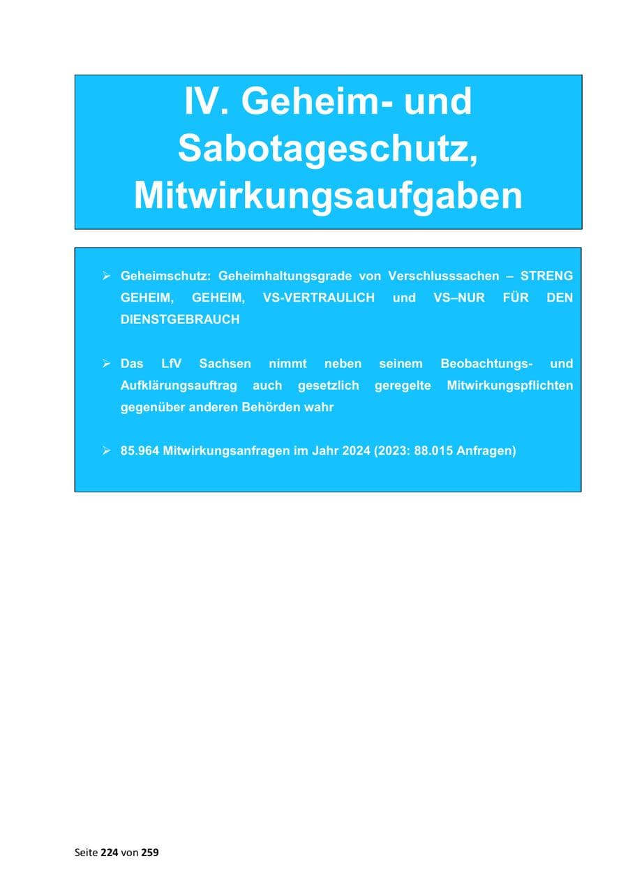 Seite 224 des Verfassungsschutzbericht 2024 Sachsen