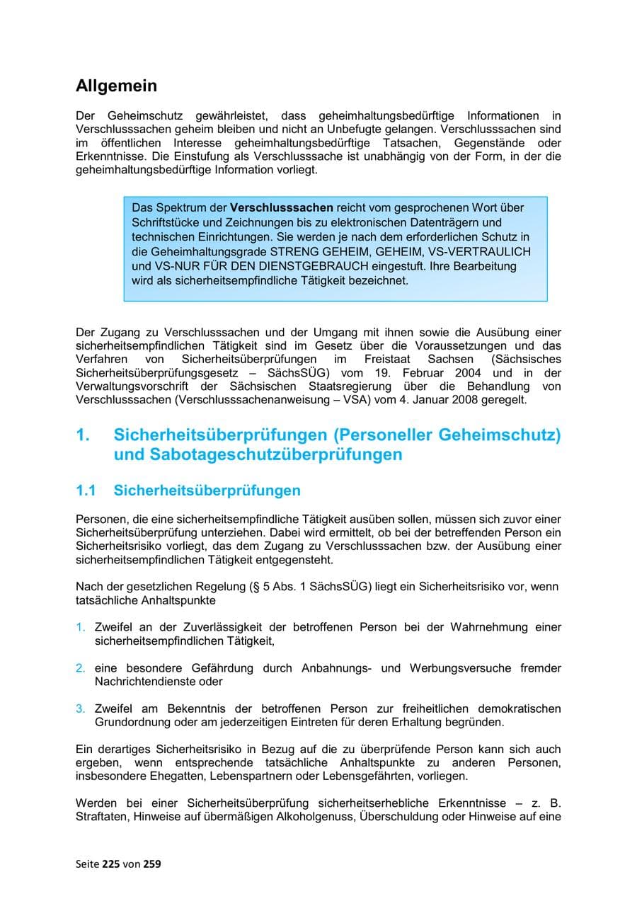 Seite 225 des Verfassungsschutzbericht 2024 Sachsen