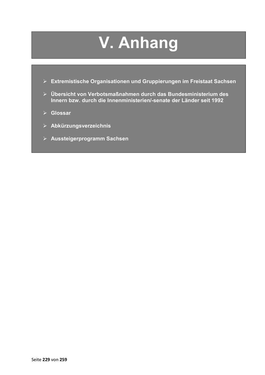 Seite 229 des Verfassungsschutzbericht 2024 Sachsen