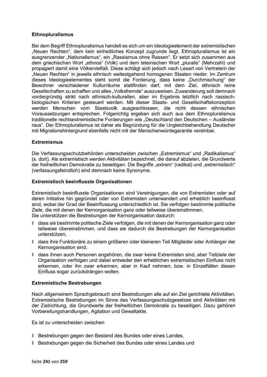 Seite 241 des Verfassungsschutzbericht 2024 Sachsen