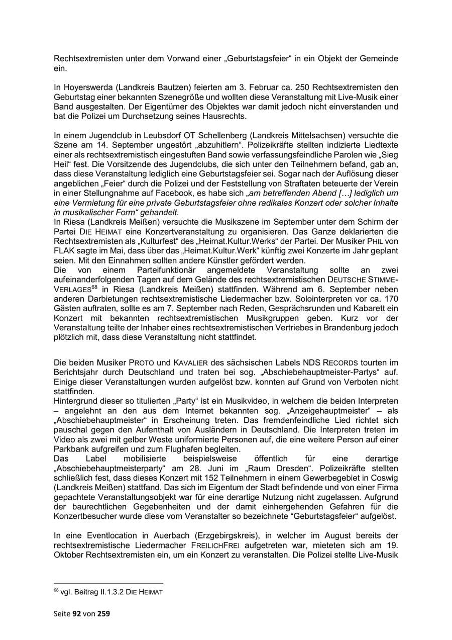 Seite 92 des Verfassungsschutzbericht 2024 Sachsen