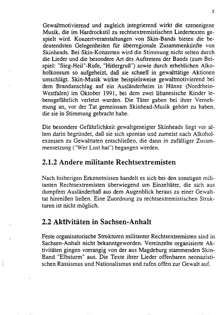 Seite 16 des Verfassungsschutzbericht 1992 Sachsen-Anhalt