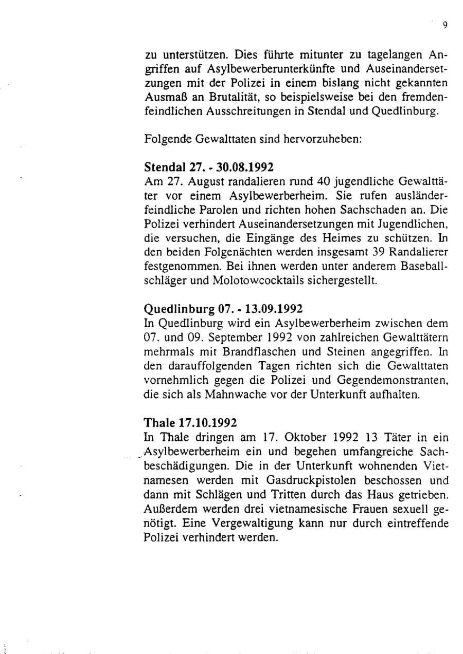 Seite 20 des Verfassungsschutzbericht 1992 Sachsen-Anhalt
