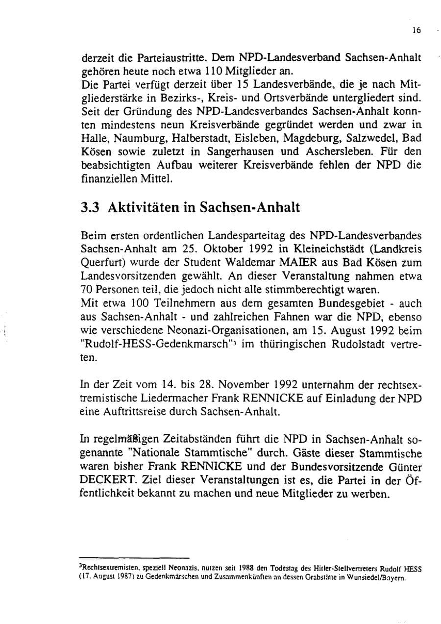 Seite 27 des Verfassungsschutzbericht 1992 Sachsen-Anhalt