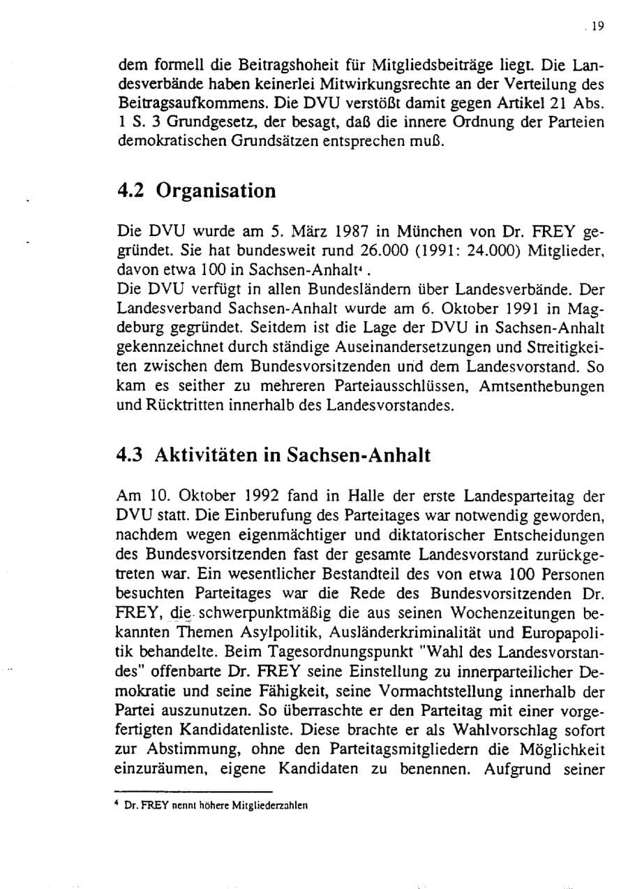 Seite 30 des Verfassungsschutzbericht 1992 Sachsen-Anhalt