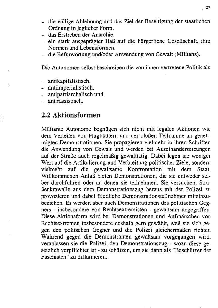 Seite 38 des Verfassungsschutzbericht 1992 Sachsen-Anhalt