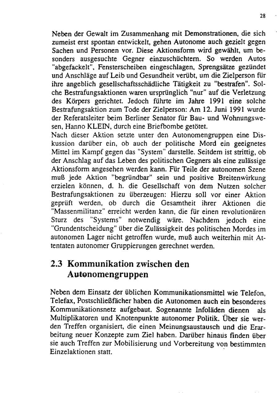 Seite 39 des Verfassungsschutzbericht 1992 Sachsen-Anhalt