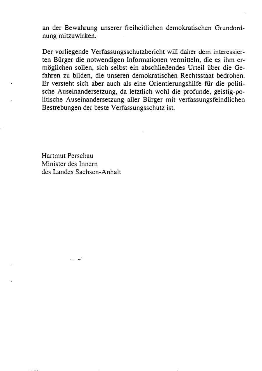Seite 5 des Verfassungsschutzbericht 1992 Sachsen-Anhalt