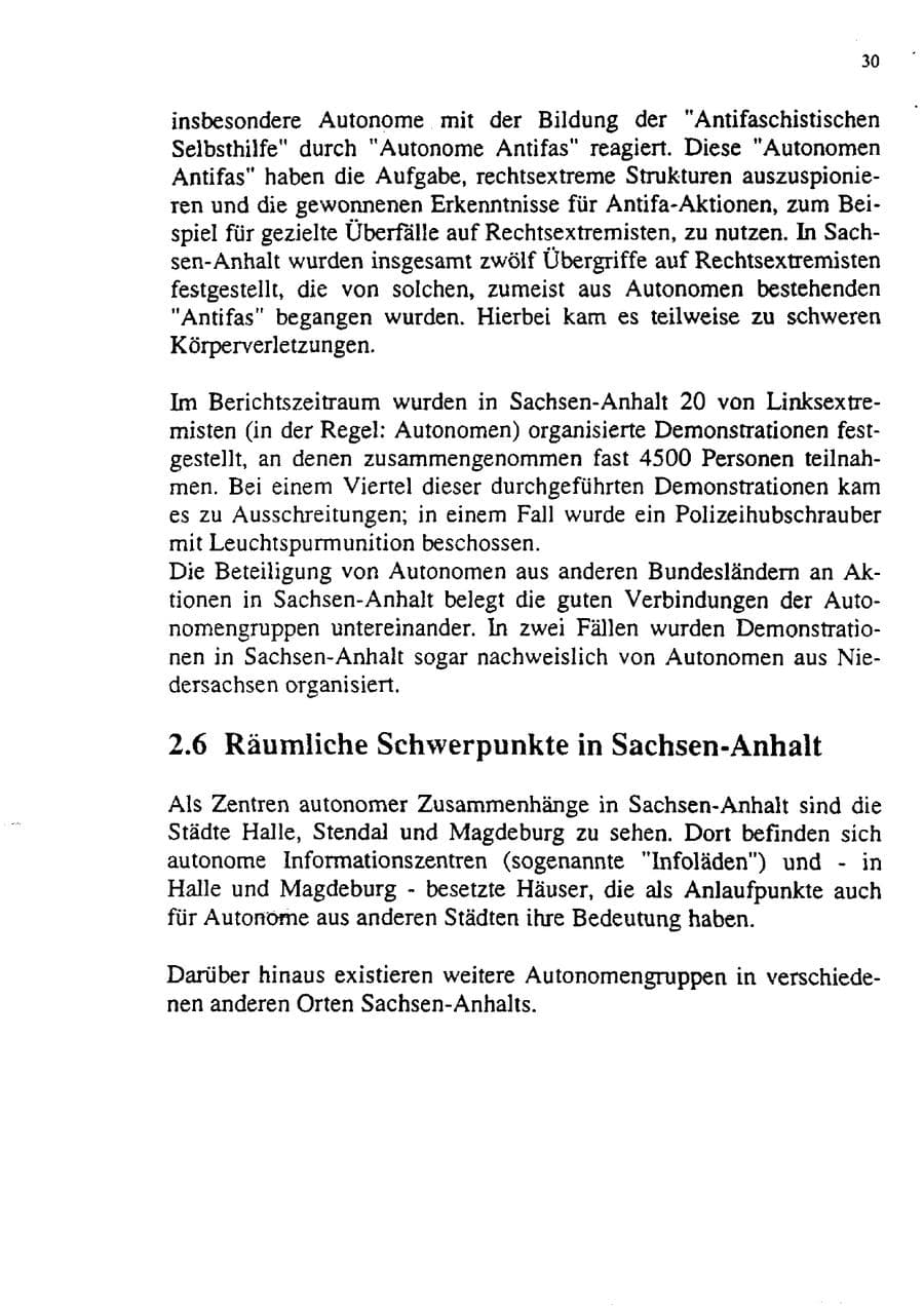 Seite 41 des Verfassungsschutzbericht 1992 Sachsen-Anhalt