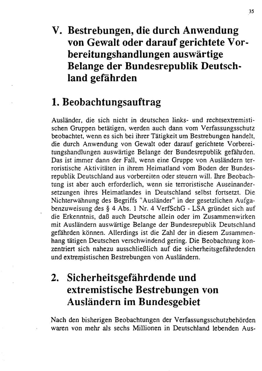 Seite 46 des Verfassungsschutzbericht 1992 Sachsen-Anhalt