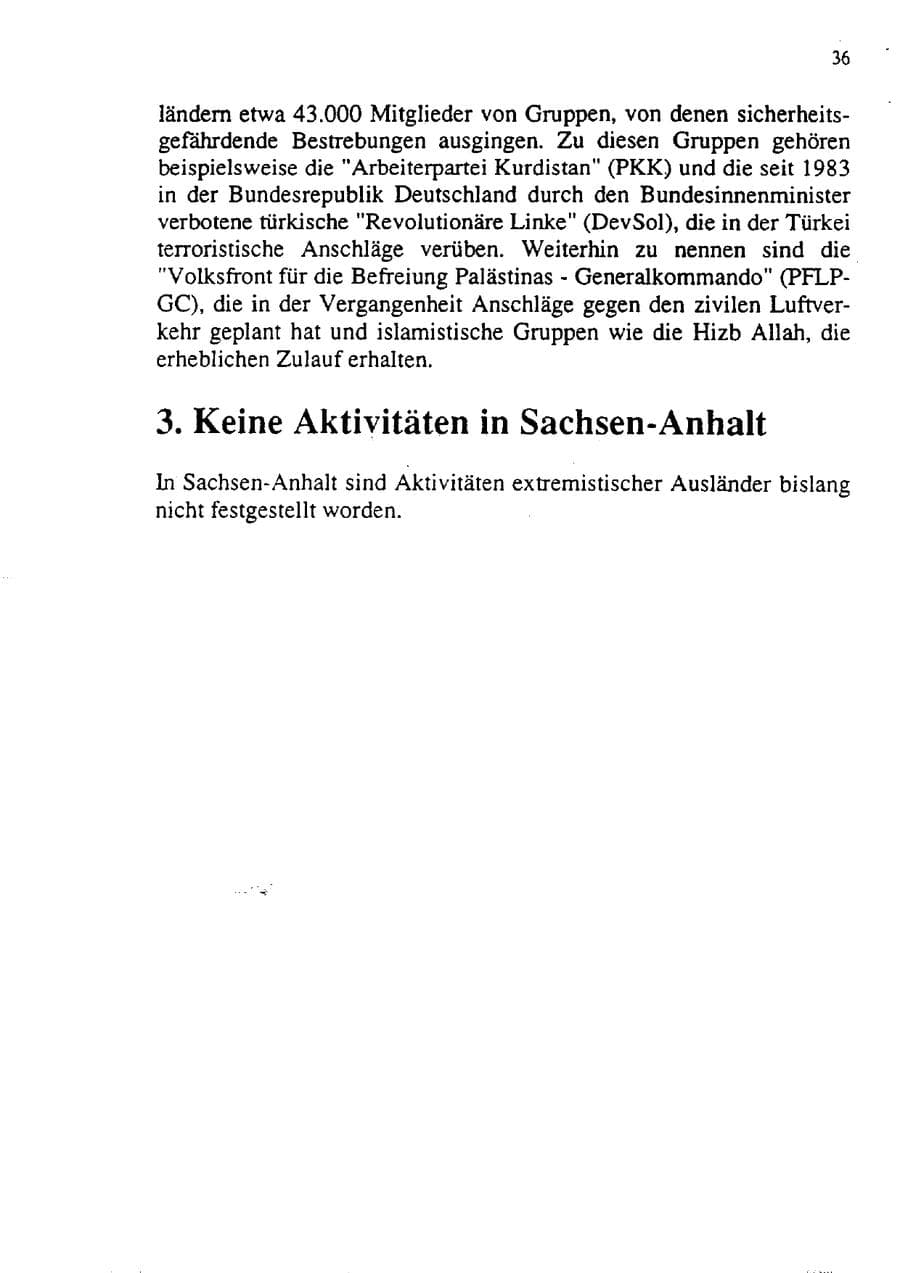 Seite 47 des Verfassungsschutzbericht 1992 Sachsen-Anhalt