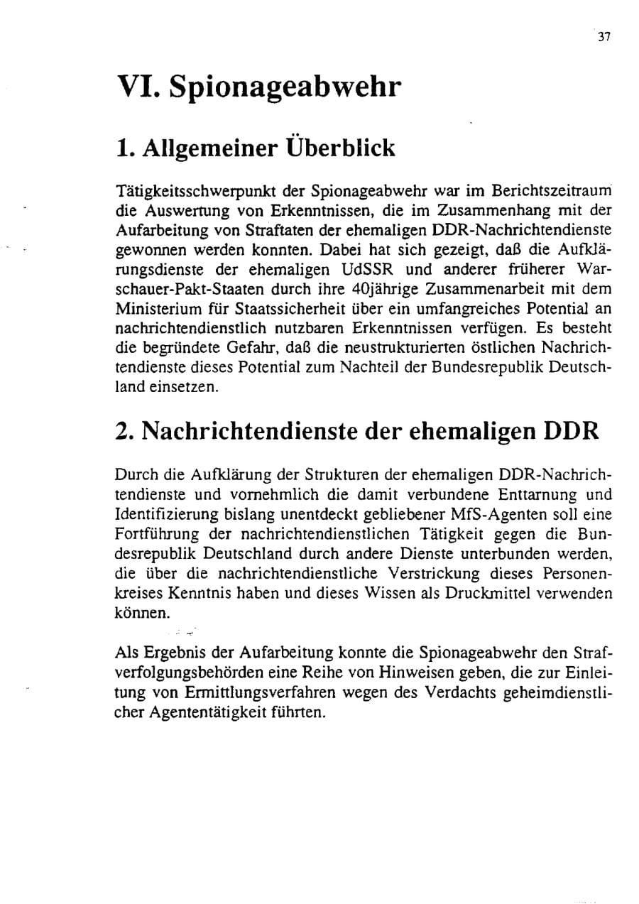 Seite 48 des Verfassungsschutzbericht 1992 Sachsen-Anhalt