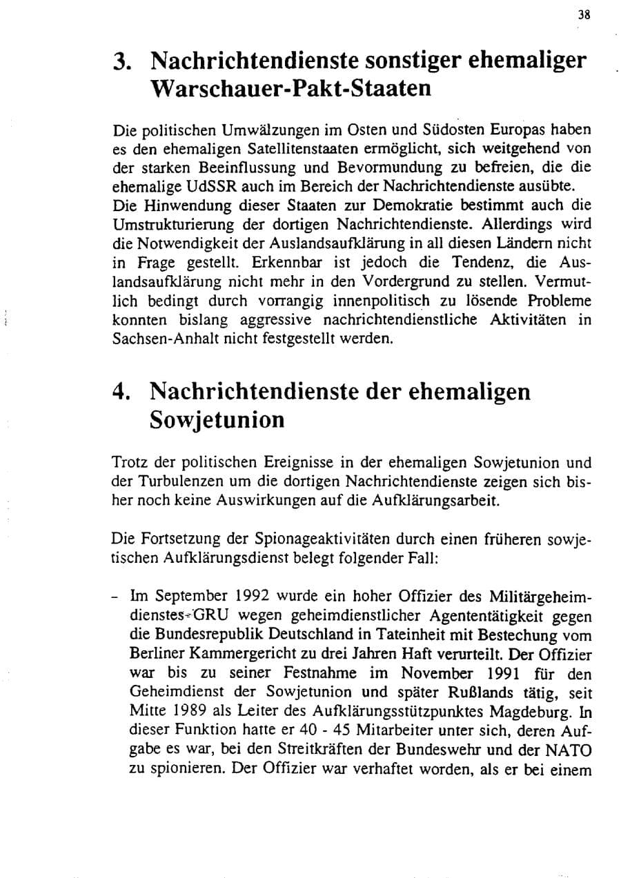 Seite 49 des Verfassungsschutzbericht 1992 Sachsen-Anhalt
