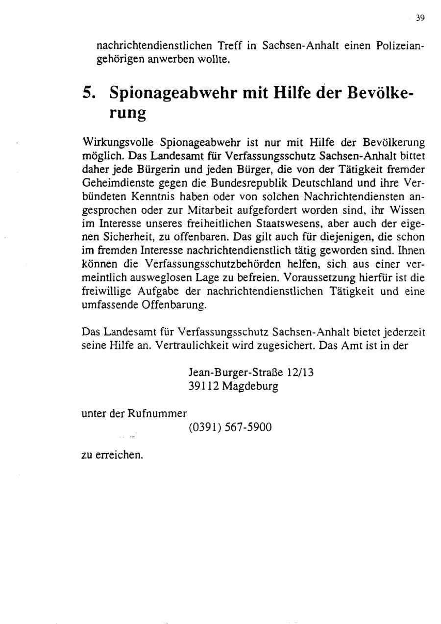 Seite 50 des Verfassungsschutzbericht 1992 Sachsen-Anhalt