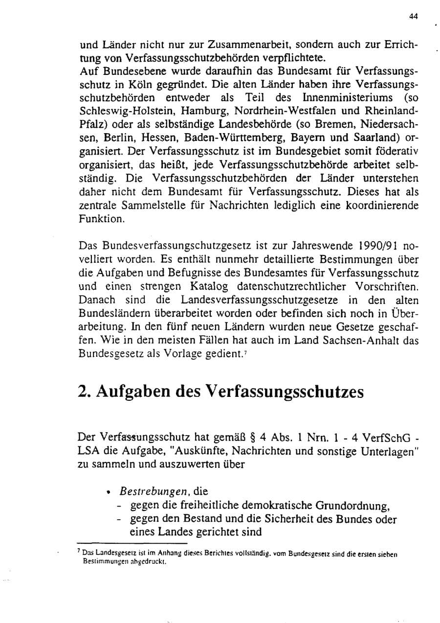 Seite 55 des Verfassungsschutzbericht 1992 Sachsen-Anhalt