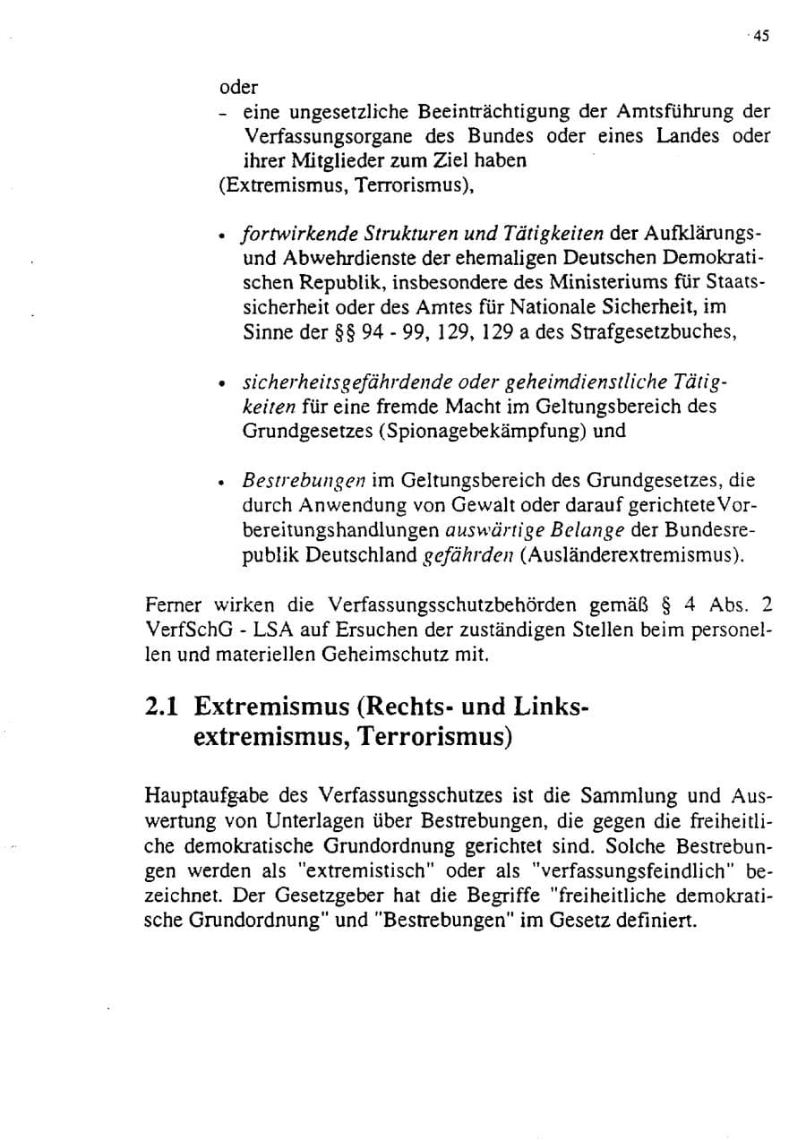Seite 56 des Verfassungsschutzbericht 1992 Sachsen-Anhalt