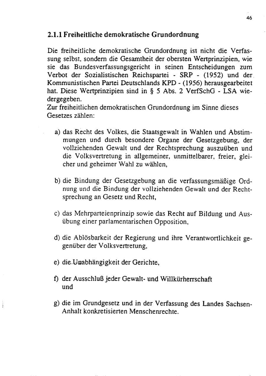 Seite 57 des Verfassungsschutzbericht 1992 Sachsen-Anhalt