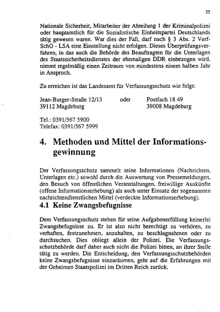 Seite 65 des Verfassungsschutzbericht 1992 Sachsen-Anhalt