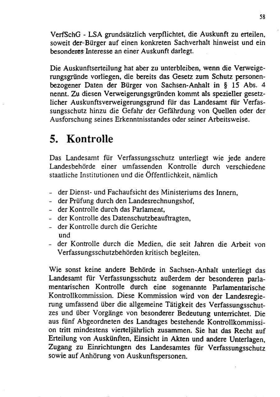 Seite 69 des Verfassungsschutzbericht 1992 Sachsen-Anhalt