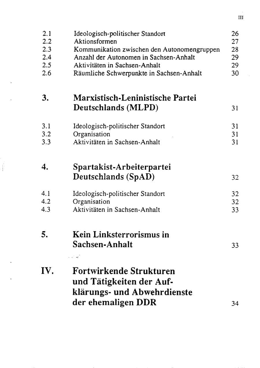 Seite 8 des Verfassungsschutzbericht 1992 Sachsen-Anhalt