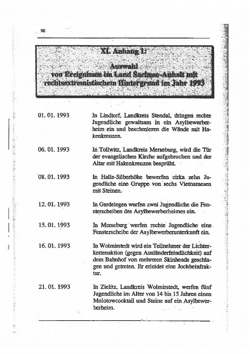 Seite 104 des Verfassungsschutzbericht 1993 Sachsen-Anhalt