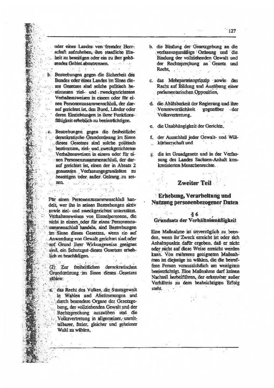 Seite 141 des Verfassungsschutzbericht 1993 Sachsen-Anhalt