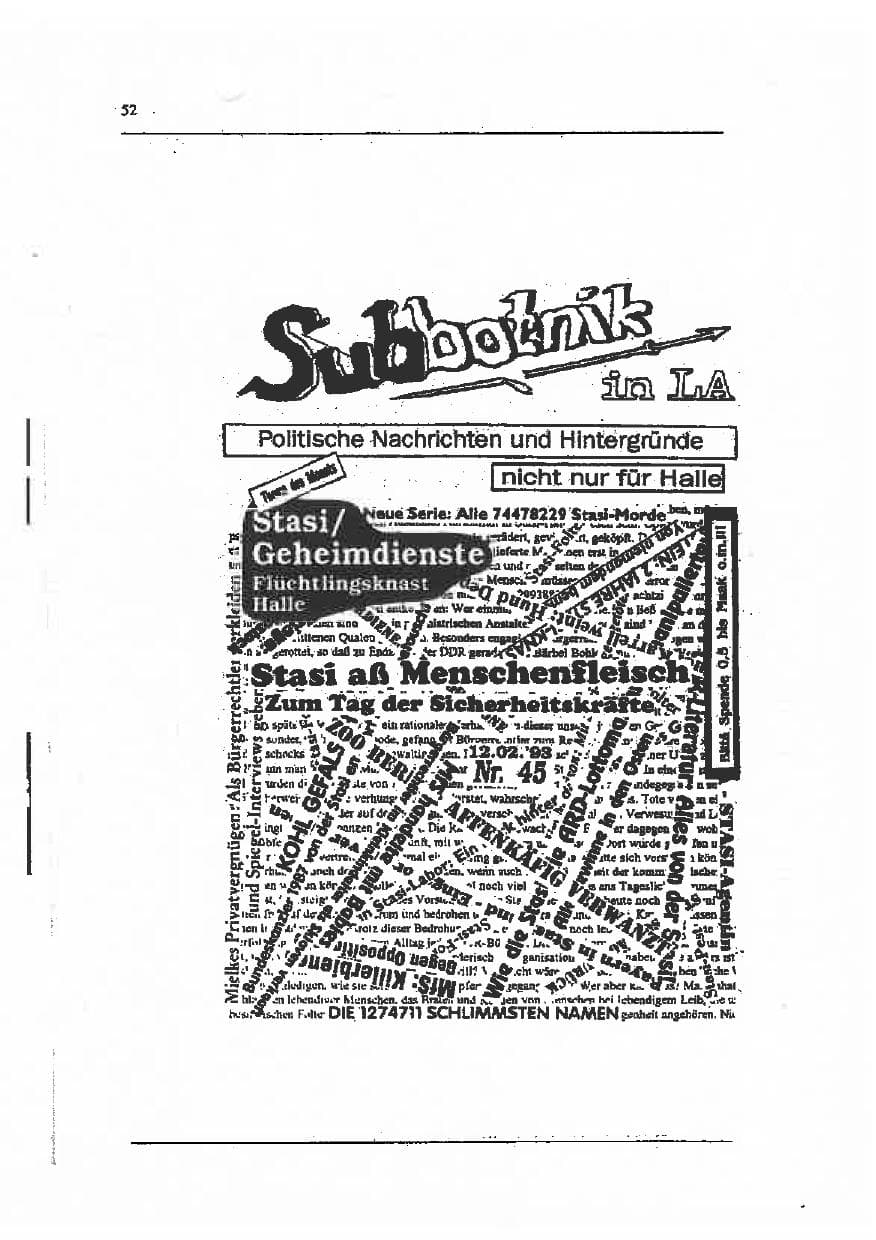 Seite 66 des Verfassungsschutzbericht 1993 Sachsen-Anhalt