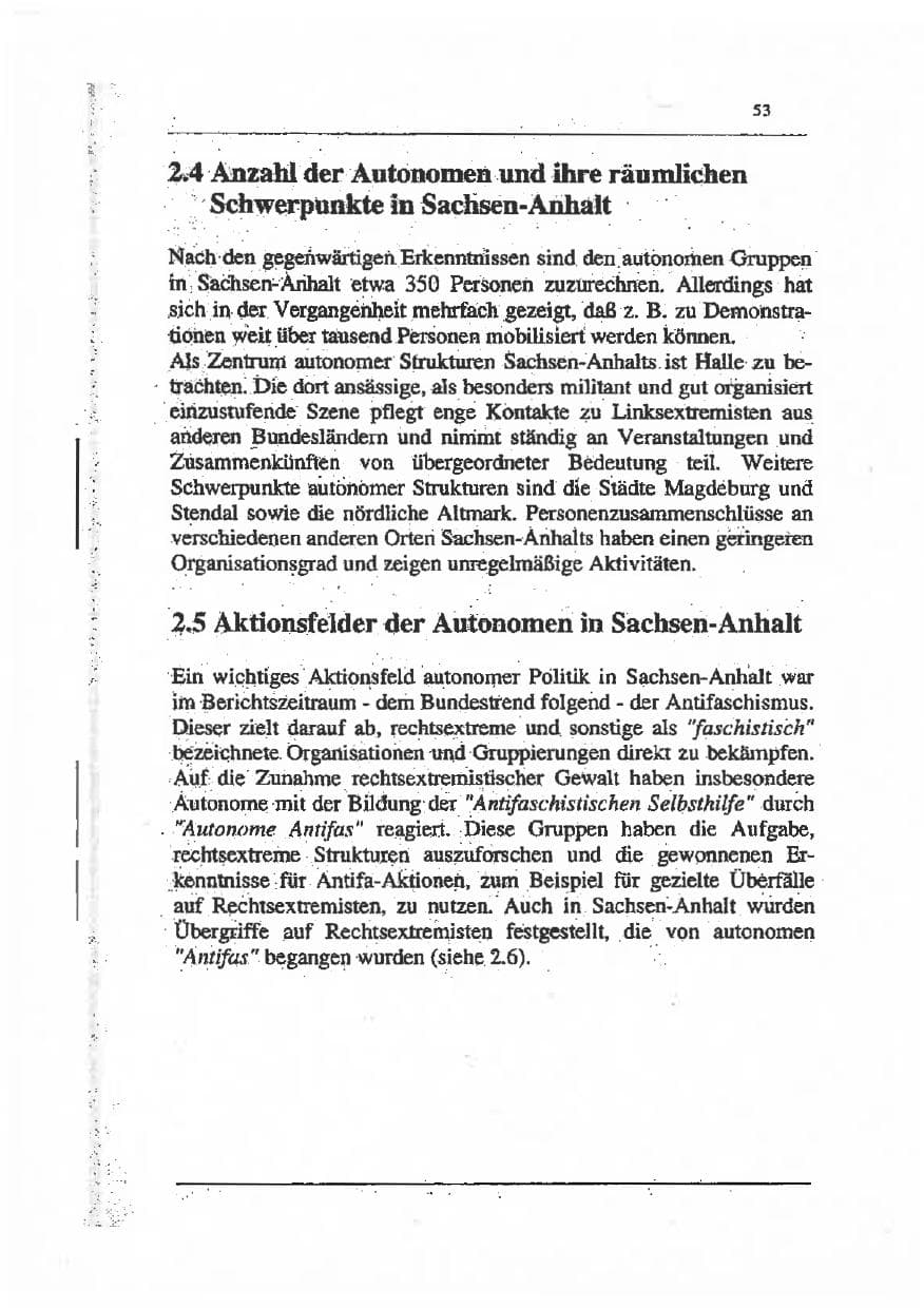 Seite 67 des Verfassungsschutzbericht 1993 Sachsen-Anhalt