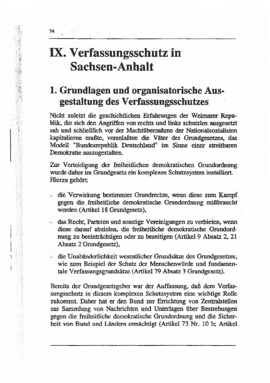 Seite 88 des Verfassungsschutzbericht 1993 Sachsen-Anhalt