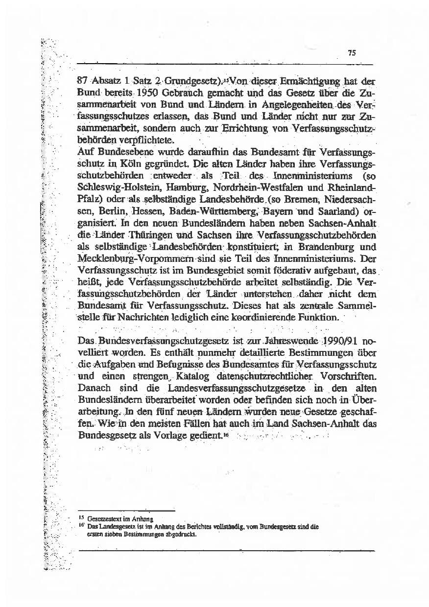 Seite 89 des Verfassungsschutzbericht 1993 Sachsen-Anhalt