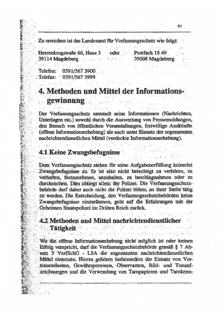 Seite 97 des Verfassungsschutzbericht 1993 Sachsen-Anhalt