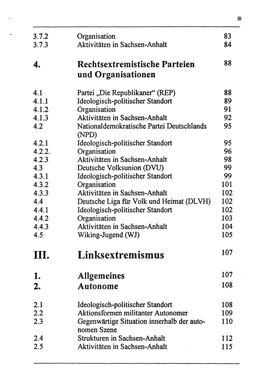 Seite 11 des Verfassungsschutzbericht 1994 Sachsen-Anhalt