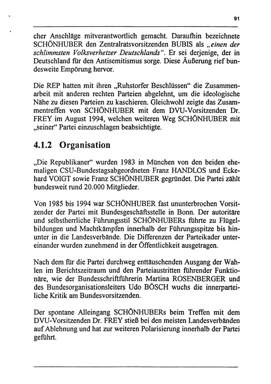 Seite 107 des Verfassungsschutzbericht 1994 Sachsen-Anhalt