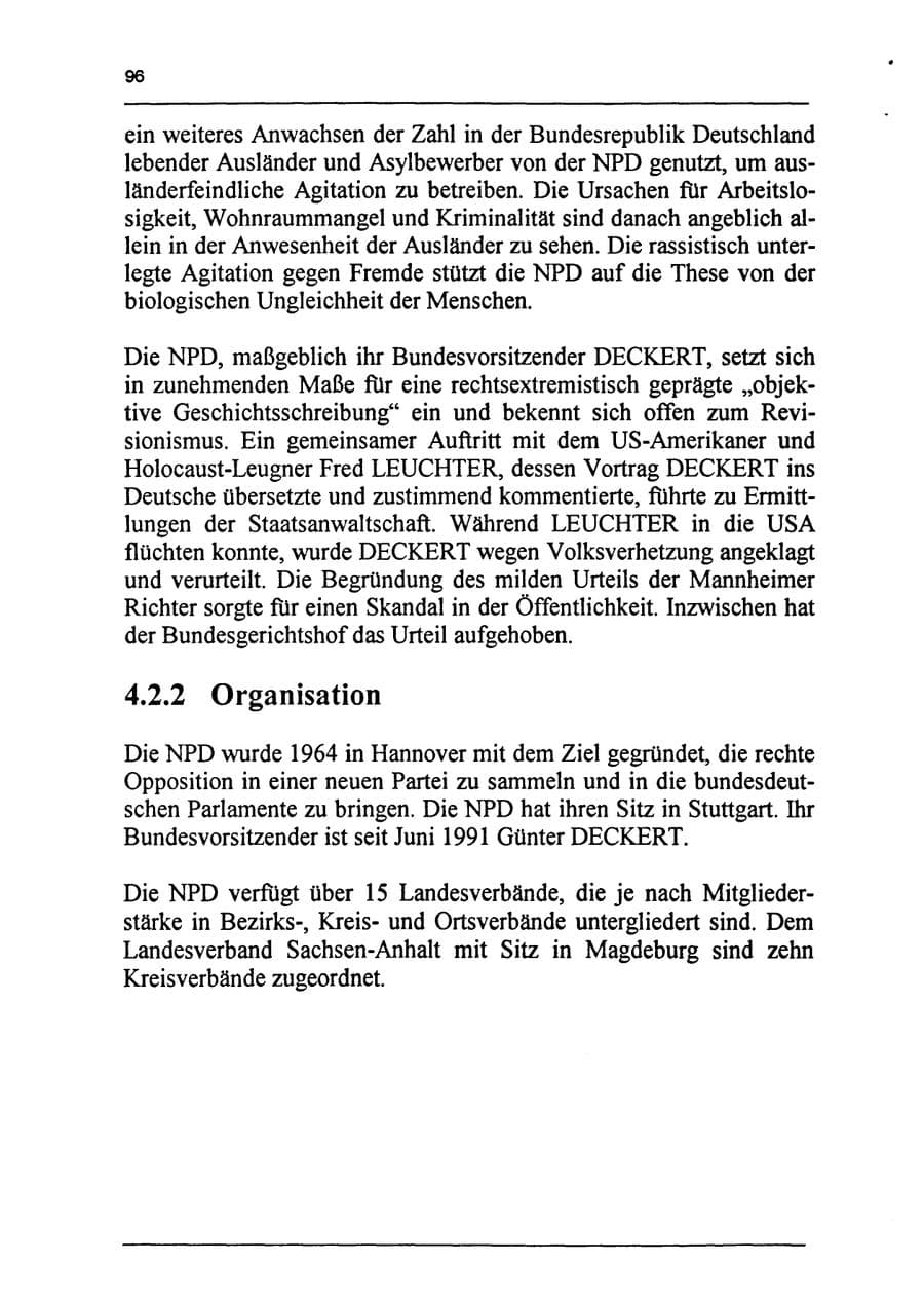Seite 112 des Verfassungsschutzbericht 1994 Sachsen-Anhalt