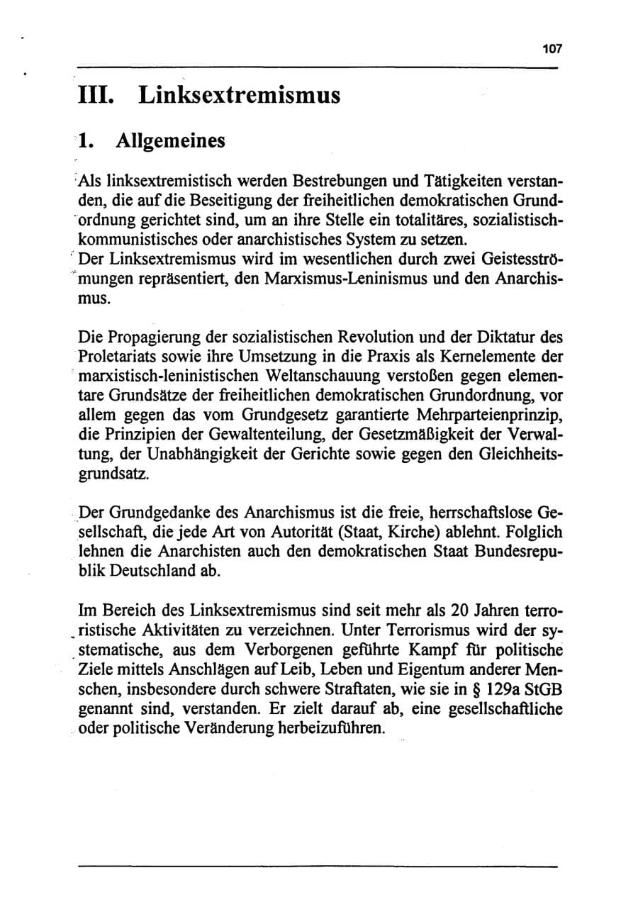 Seite 123 des Verfassungsschutzbericht 1994 Sachsen-Anhalt