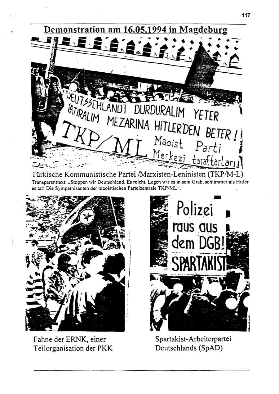 Seite 133 des Verfassungsschutzbericht 1994 Sachsen-Anhalt