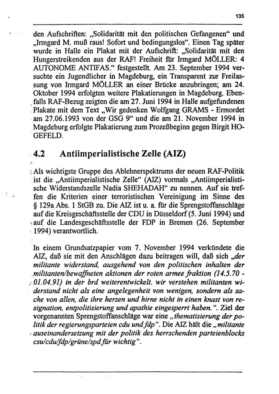Seite 151 des Verfassungsschutzbericht 1994 Sachsen-Anhalt