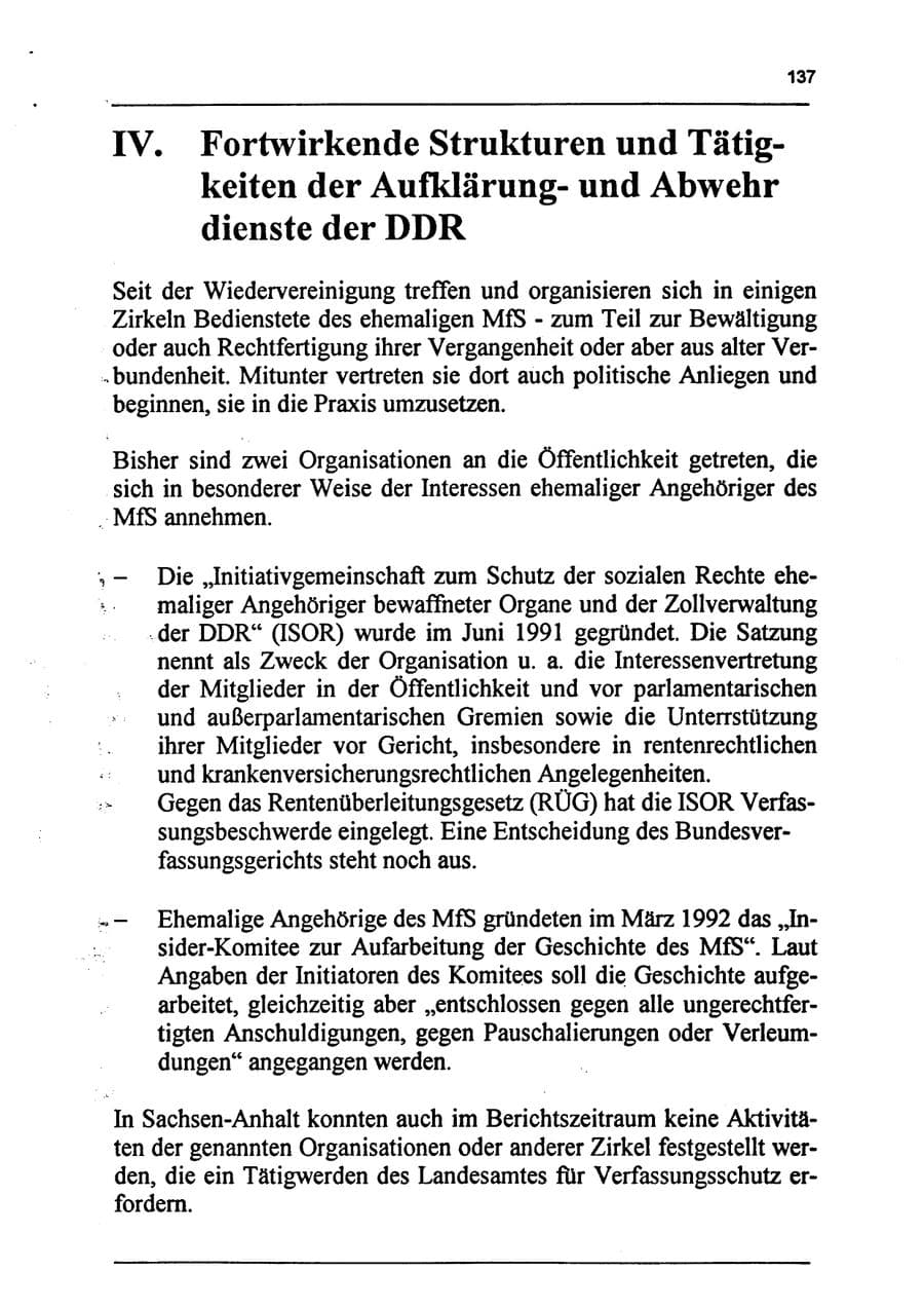 Seite 153 des Verfassungsschutzbericht 1994 Sachsen-Anhalt